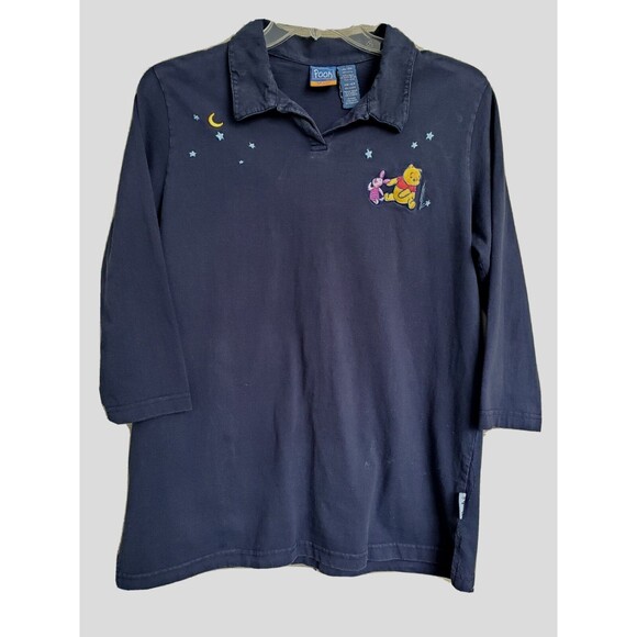 Pooh Disney Winnie The Pooh Piglet Embroidered Polo Shirt Size 14W/16W Vintage - Picture 1 of 7